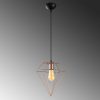 Elegant Copper Chandelier, 30 x 30 cm, Height 128 cm | Adjustable, Metal Body, E27 Socket, Max 40W | Glamorous Lighting for Modern Spaces