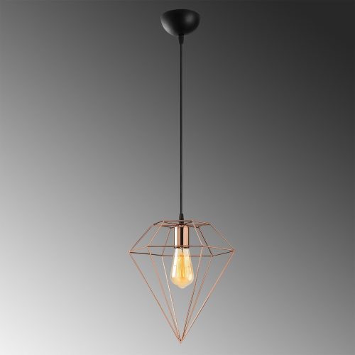 Opviq, 892OPV1621, Elegant copper chandelier, 30 x 30 cm, height 128 cm | Adjustable, metal housing, E27 socket, max 40W | Charming lighting for modern spaces