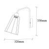 Modern Wall Lamp, Nickel & Black, 15 x 32 cm | Metal Body, E27 Socket Max 40W | Stylish Lighting for Home & Office, Elegant Design, IP20