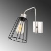 Modern Wall Lamp, Nickel & Black, 15 x 32 cm | Metal Body, E27 Socket Max 40W | Stylish Lighting for Home & Office, Elegant Design, IP20