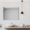 Elegant Black Chandelier, Adjustable Height 25-112 cm, Metal Body, Ø17 cm Shade, E27 Socket, Perfect for Modern Living Spaces | Stylish & Functional Lighting