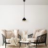 Elegant Black Chandelier, Adjustable Height 25-112 cm, Metal Body, Ø17 cm Shade, E27 Socket, Perfect for Modern Living Spaces | Stylish & Functional Lighting