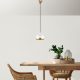 Elegant White Chandelier, Adjustable Height 25-112 cm, Metal Body, Ø17 cm Shade, E27 Socket, 40W Max, Perfect for Modern Home Décor & Lighting