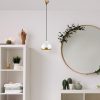 Elegant White Chandelier, Adjustable Height 25-112 cm, Metal Body, Ø17 cm Shade, E27 Socket, 40W Max, Perfect for Modern Home Décor & Lighting