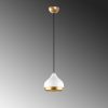 Elegant White Chandelier, Adjustable Height 25-112 cm, Metal Body, Ø17 cm Shade, E27 Socket, 40W Max, Perfect for Modern Home Décor & Lighting
