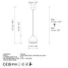 Elegant White Chandelier, Adjustable Height 25-112 cm, Metal Body, Ø17 cm Shade, E27 Socket, 40W Max, Perfect for Modern Home Décor & Lighting