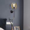 Modern Wall Lamp, Gold & Black, 50 cm Height | Iron Body, E27 Socket, IP20 | Stylish Lighting for Home & Office, Unique Novelty Design