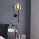 Modern Wall Lamp, Gold & Black, 50 cm Height | Iron Body, E27 Socket, IP20 | Stylish Lighting for Home & Office, Unique Novelty Design