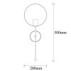 Modern Wall Lamp, Gold & Black, 50 cm Height | Iron Body, E27 Socket, IP20 | Stylish Lighting for Home & Office, Unique Novelty Design