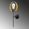 Modern Wall Lamp, Gold & Black, 50 cm Height | Iron Body, E27 Socket, IP20 | Stylish Lighting for Home & Office, Unique Novelty Design