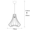 Elegant Copper & Black Chandelier, 37 cm Diameter, 131 cm Height | Adjustable, E27 Socket, IP20 | Perfect for Glamorous Home Décor & Lighting