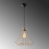 Elegant Copper & Black Chandelier, 37 cm Diameter, 131 cm Height | Adjustable, E27 Socket, IP20 | Perfect for Glamorous Home Décor & Lighting