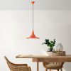 Stylish Orange Chandelier, Metal Body, Adjustable Height 30-117 cm, Ø30 cm Shade, E27 Socket, Perfect for Modern Living Spaces, Elegant Design