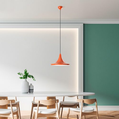 Opviq, 892OPV2106, Stylish orange chandelier, metal body, adjustable height 30-117 cm, Ø30 cm shade, E27 socket, perfect for modern living spaces, elegant design