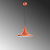 Stylish Orange Chandelier, Metal Body, Adjustable Height 30-117 cm, Ø30 cm Shade, E27 Socket, Perfect for Modern Living Spaces, Elegant Design