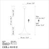 Stylish Orange Chandelier, Metal Body, Adjustable Height 30-117 cm, Ø30 cm Shade, E27 Socket, Perfect for Modern Living Spaces, Elegant Design