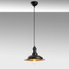 Industrial Chandelier, Black & Gold, 30 cm Diameter, 118 cm Height | Adjustable, E27 Socket, IP20 | Stylish Lighting for Modern Spaces