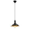 Industrial Chandelier, Black & Gold, 30 cm Diameter, 118 cm Height | Adjustable, E27 Socket, IP20 | Stylish Lighting for Modern Spaces