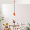 Stylish Orange Chandelier, Adjustable Height 32-121 cm, Metal Body, Ø14 cm Shade, E27 Socket, Perfect for Modern Spaces, IP20 Rated