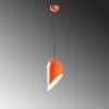 Stylish Orange Chandelier, Adjustable Height 32-121 cm, Metal Body, Ø14 cm Shade, E27 Socket, Perfect for Modern Spaces, IP20 Rated