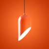 Stylish Orange Chandelier, Adjustable Height 32-121 cm, Metal Body, Ø14 cm Shade, E27 Socket, Perfect for Modern Spaces, IP20 Rated