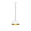 Elegant Modern Chandelier, White & Gold, 30 cm Diameter, 111 cm Height | Adjustable, E27 Socket, IP20 | Perfect for Glam & Scandinavian Decor