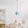 Turquoise Metal Chandelier, Adjustable Height 24-114 cm, Ø23 cm Shade, E27 Socket, Stylish Lighting for Modern Spaces, IP20 Rated, Elegant Design