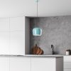 Turquoise Metal Chandelier, Adjustable Height 24-114 cm, Ø23 cm Shade, E27 Socket, Stylish Lighting for Modern Spaces, IP20 Rated, Elegant Design