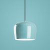 Turquoise Metal Chandelier, Adjustable Height 24-114 cm, Ø23 cm Shade, E27 Socket, Stylish Lighting for Modern Spaces, IP20 Rated, Elegant Design