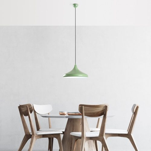 Elegant Mint Chandelier, Adjustable Height 27-116 cm, Metal Body Ø35 cm, 1 x E27 Socket, Perfect for Modern Spaces, Stylish & Functional Design