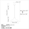 Elegant Mint Chandelier, Adjustable Height 27-116 cm, Metal Body Ø35 cm, 1 x E27 Socket, Perfect for Modern Spaces, Stylish & Functional Design