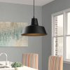 Modern Industrial Chandelier, Black & Gold, 30 cm Diameter, 116 cm Height | Adjustable, E27 Socket, IP20 | Perfect for Scandinavian Home Decor