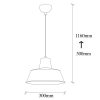 Modern Industrial Chandelier, Black & Gold, 30 cm Diameter, 116 cm Height | Adjustable, E27 Socket, IP20 | Perfect for Scandinavian Home Decor