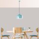 Opviq, 892OPV1987, Turquoise Metal Chandelier, Adjustable Height 36-125 cm, Ø28 cm Shade, E27 Socket, Stylish Lighting for Modern Spaces, IP20 Rated, Bulb Not Included