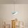 Turquoise Metal Chandelier, Adjustable Height 25-112 cm, Ø10 Base Plate, 90 cm Cable, E27 Socket (Max 40W) | Stylish Lighting for Modern Spaces