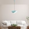 Turquoise Metal Chandelier, Adjustable Height 25-112 cm, Ø10 Base Plate, 90 cm Cable, E27 Socket (Max 40W) | Stylish Lighting for Modern Spaces
