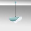 Turquoise Metal Chandelier, Adjustable Height 25-112 cm, Ø10 Base Plate, 90 cm Cable, E27 Socket (Max 40W) | Stylish Lighting for Modern Spaces