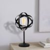 Modern Industrial Table Lamp, Nickel & Black, 50 cm Height, 24 cm Diameter, E27 Socket, 200 cm Cable with On/Off Switch | Stylish Lighting for Home & Office