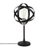 Modern Industrial Table Lamp, Nickel & Black, 50 cm Height, 24 cm Diameter, E27 Socket, 200 cm Cable with On/Off Switch | Stylish Lighting for Home & Office
