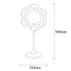 Modern Industrial Table Lamp, Nickel & Black, 50 cm Height, 24 cm Diameter, E27 Socket, 200 cm Cable with On/Off Switch | Stylish Lighting for Home & Office
