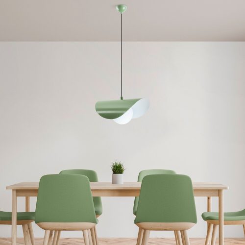 Elegant Mint Chandelier, Adjustable Height 25-112 cm, Metal Body, Ø10 Base Plate, 1 x E27 Socket (Max 40W) | Perfect for Modern Home Decor