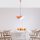 Opviq, 892OPV2066, Stylish Orange Chandelier, Metal Body, Adjustable Height 25-112 cm, Ø10 Base Plate, E27 Socket Max 40W, Perfect for Modern Decor | IP20 Rated