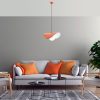Stylish Orange Chandelier, Metal Body, Adjustable Height 25-112 cm, Ø10 Base Plate, E27 Socket Max 40W, Perfect for Modern Decor | IP20 Rated