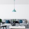 Turquoise Metal Chandelier, Ø41 cm, Adjustable Height 42-133 cm, E27 Socket, Stylish Design for Modern Spaces, Perfect for Home & Office Decor