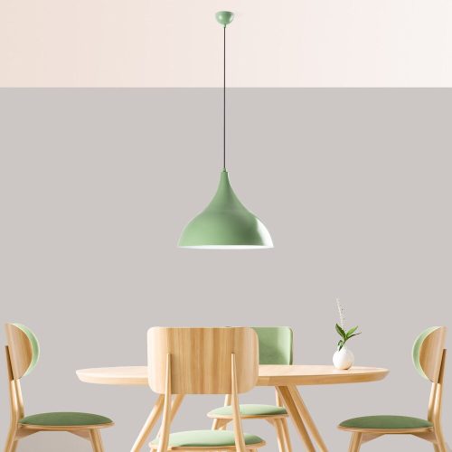 Elegant Mint Chandelier, Adjustable Height 42-133 cm, Metal Body Ø41 h:35 cm, 1 x E27 Socket, Perfect for Modern Home Décor | Stylish & Functional Lighting