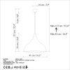 Elegant Mint Chandelier, Adjustable Height 42-133 cm, Metal Body Ø41 h:35 cm, 1 x E27 Socket, Perfect for Modern Home Décor | Stylish & Functional Lighting