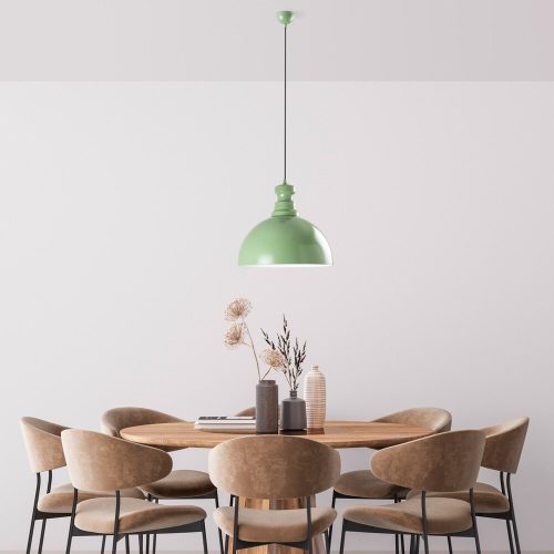 Elegant Mint Chandelier, Adjustable Height 44-134 cm, Metal Body Ø40 cm, 1 x E27 Socket, Perfect for Modern Spaces, Stylish & Functional Design