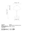 Elegant Gold Table Lamp, Metal Body, 20 x 20 x 35 cm | E14 Socket, Max 40W, 200 cm Cable, On/Off Switch | Stylish Lighting for Home & Office Decor