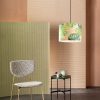 Modern Tropical Chandelier, Metal Body, 40 cm Diameter, Adjustable Height 124 cm, E27 Socket, Elegant Flower Design for Stylish Home Décor