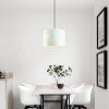 Modern Industrial Chandelier, Metal Body, 40 cm Diameter, Adjustable Height 124 cm, E27 Socket, Stylish Fabric Cap | Perfect for Home & Office Decor